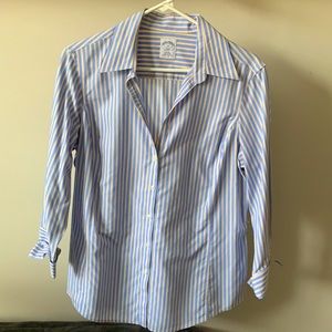 Brooks Brothers Blue/Yellow Stripped Blouse
